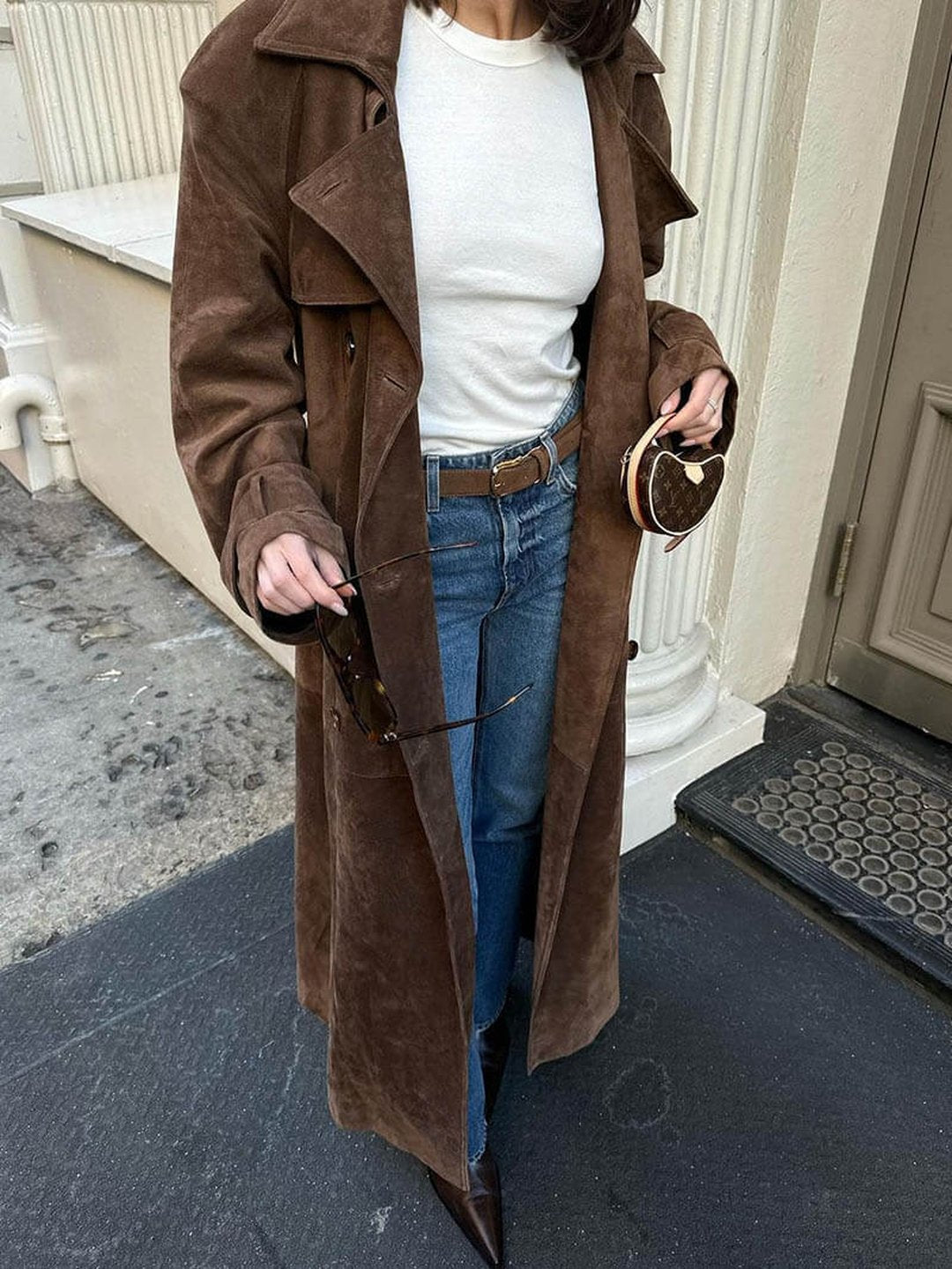 Prudence | Suede trench coat