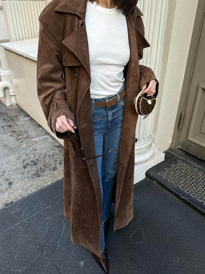 Prudence | Suede trench coat