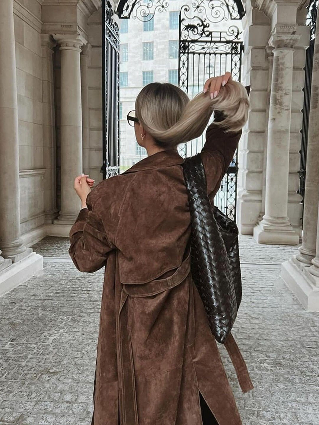 Prudence | Suede trench coat