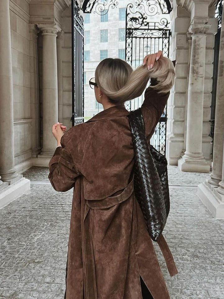 Prudence | Suede trench coat