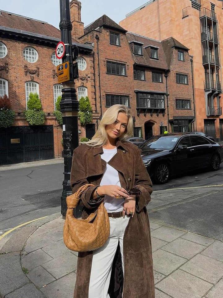 Prudence | Suede trench coat