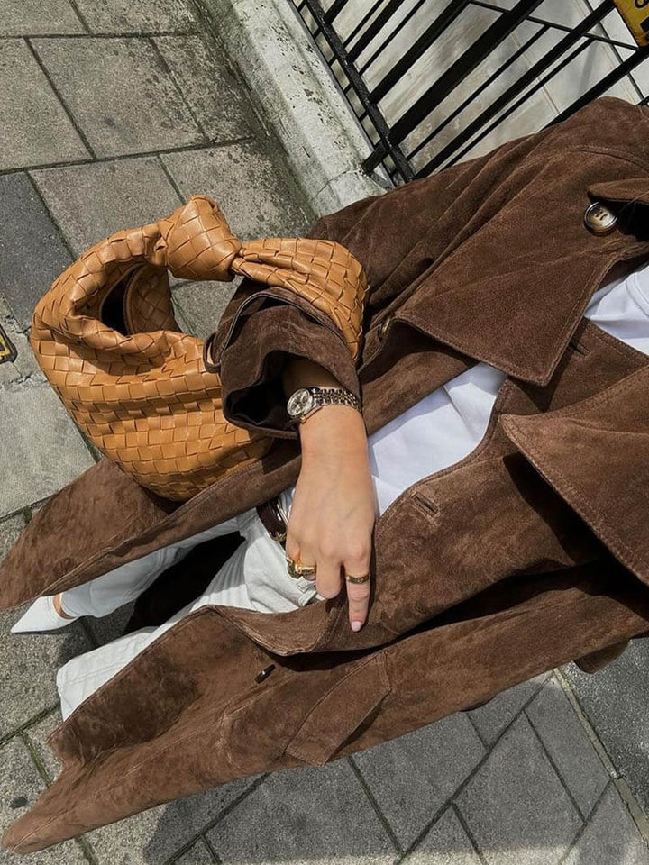 Prudence | Suede trench coat