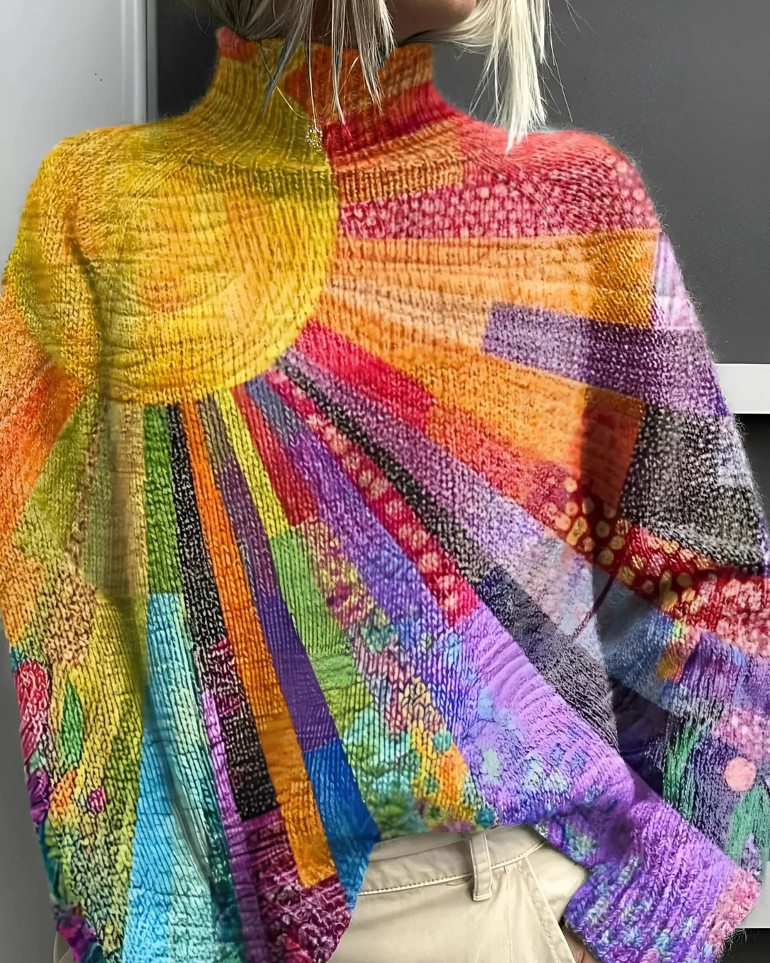 Inez | Vibrant & Colorful Turtleneck Sweater