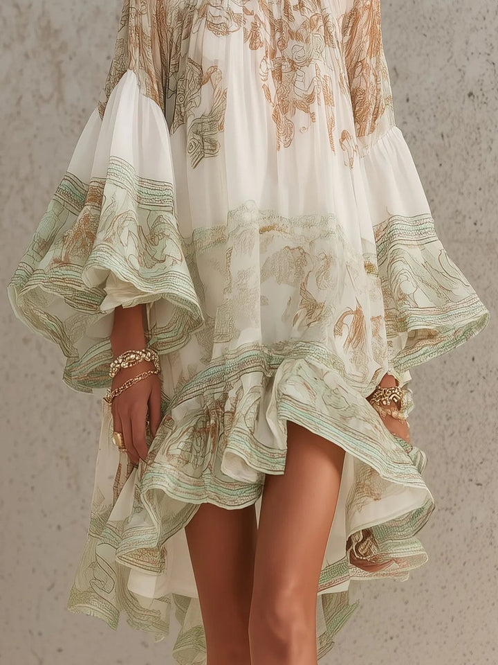Sabina | Ruffle Hem Mini Dress