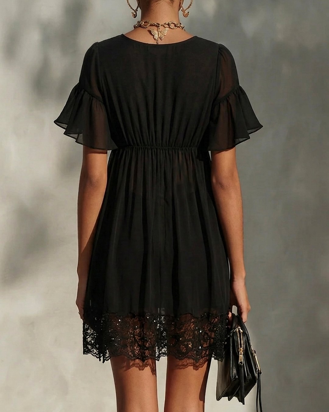Fedora | Zip-Front Lace Mini Dress
