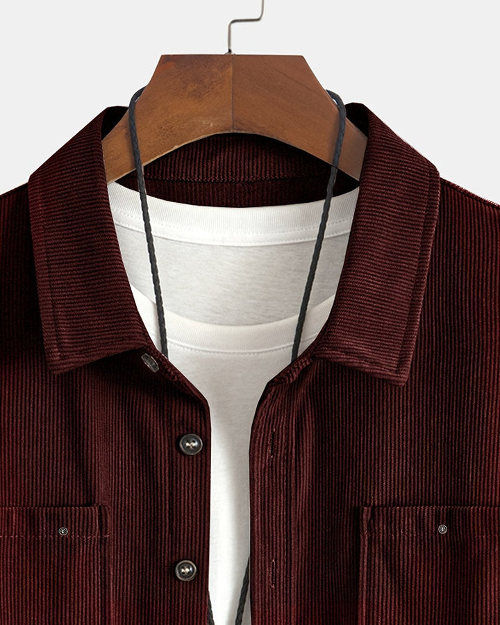 Indigo | Ribbed Textured Overshirt
