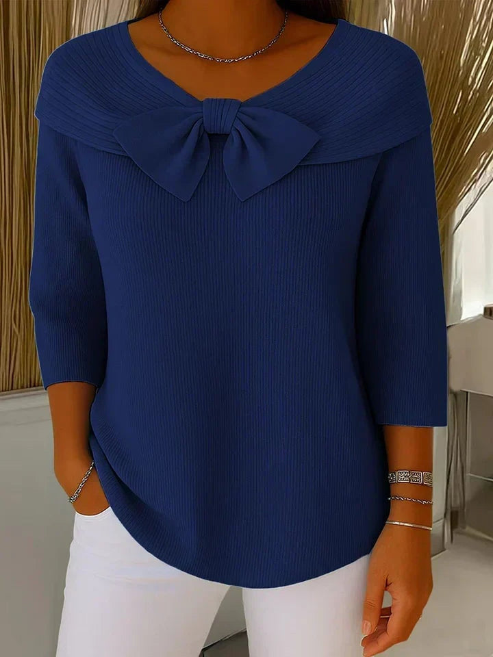 Trevina | Sweater With Bow And Round Neckline