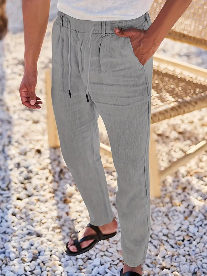 Otis | Wide Linen Drawstring Pants