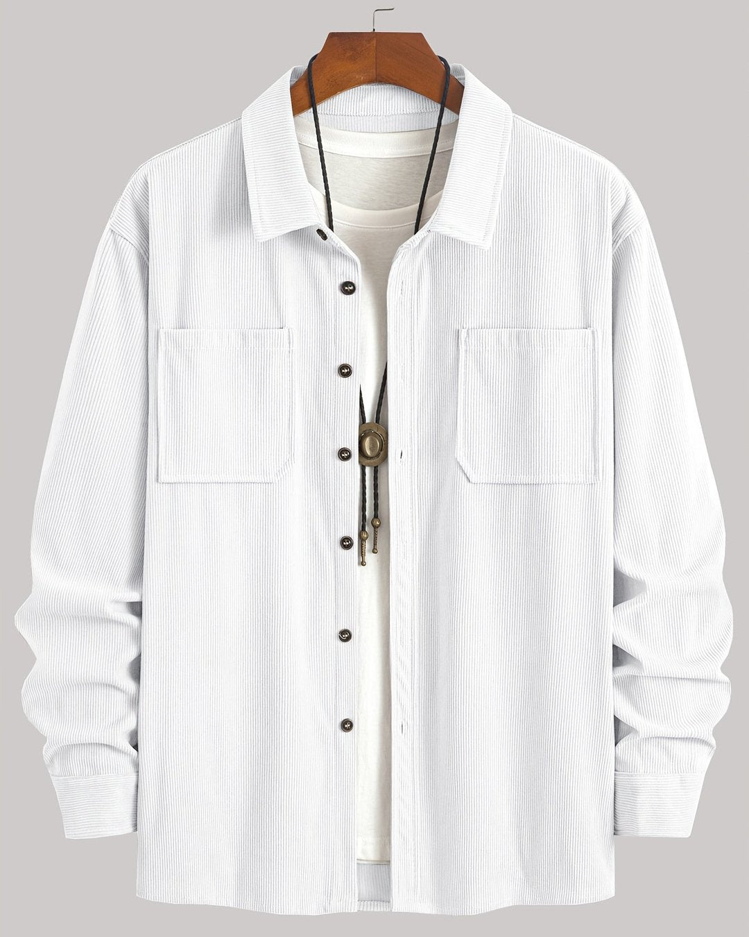 Indigo | Ribbed Textured Overshirt