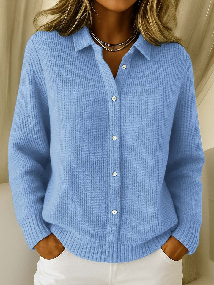 Theodosia | Textured Knit Button-Up Cardigan