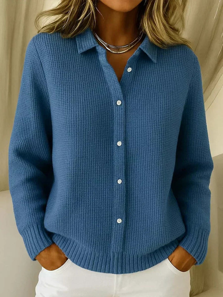Theodosia | Textured Knit Button-Up Cardigan