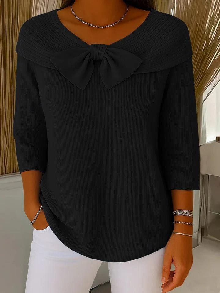 Trevina | Sweater With Bow And Round Neckline