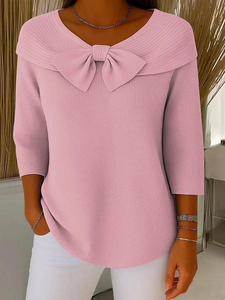 Trevina | Sweater With Bow And Round Neckline