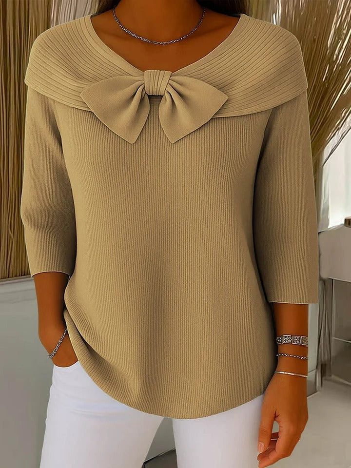 Trevina | Sweater With Bow And Round Neckline