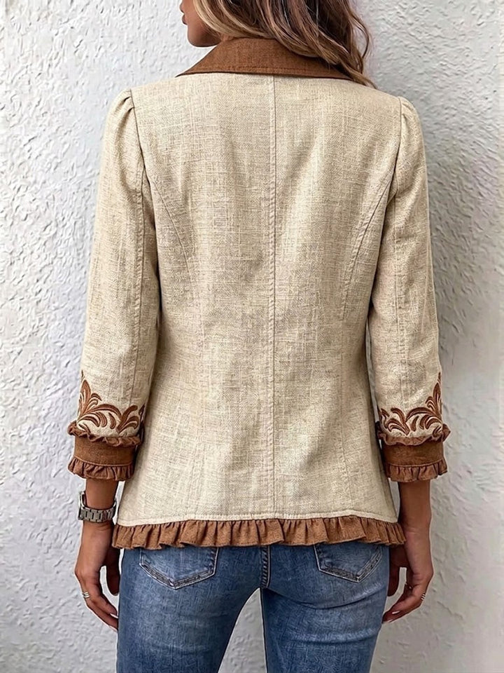 Kirsty | Vintage Bohemian Floral Ruffled Jacket