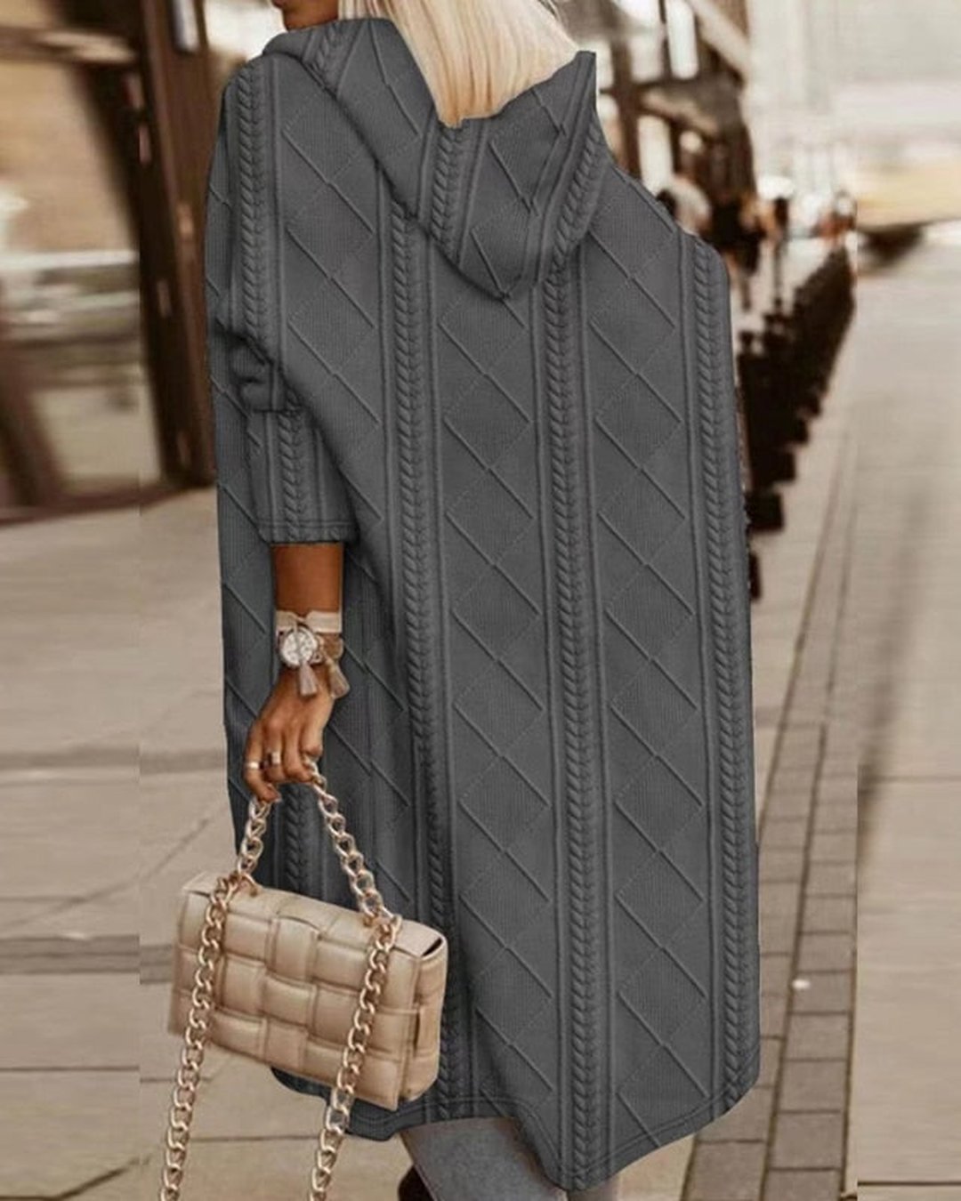 Fredrika | Extended Length Hooded Cardigan