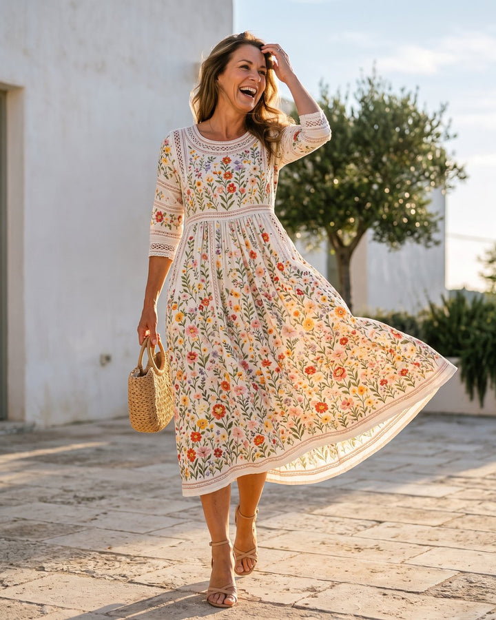 Carolyn | Meadow Charm Midi Dress
