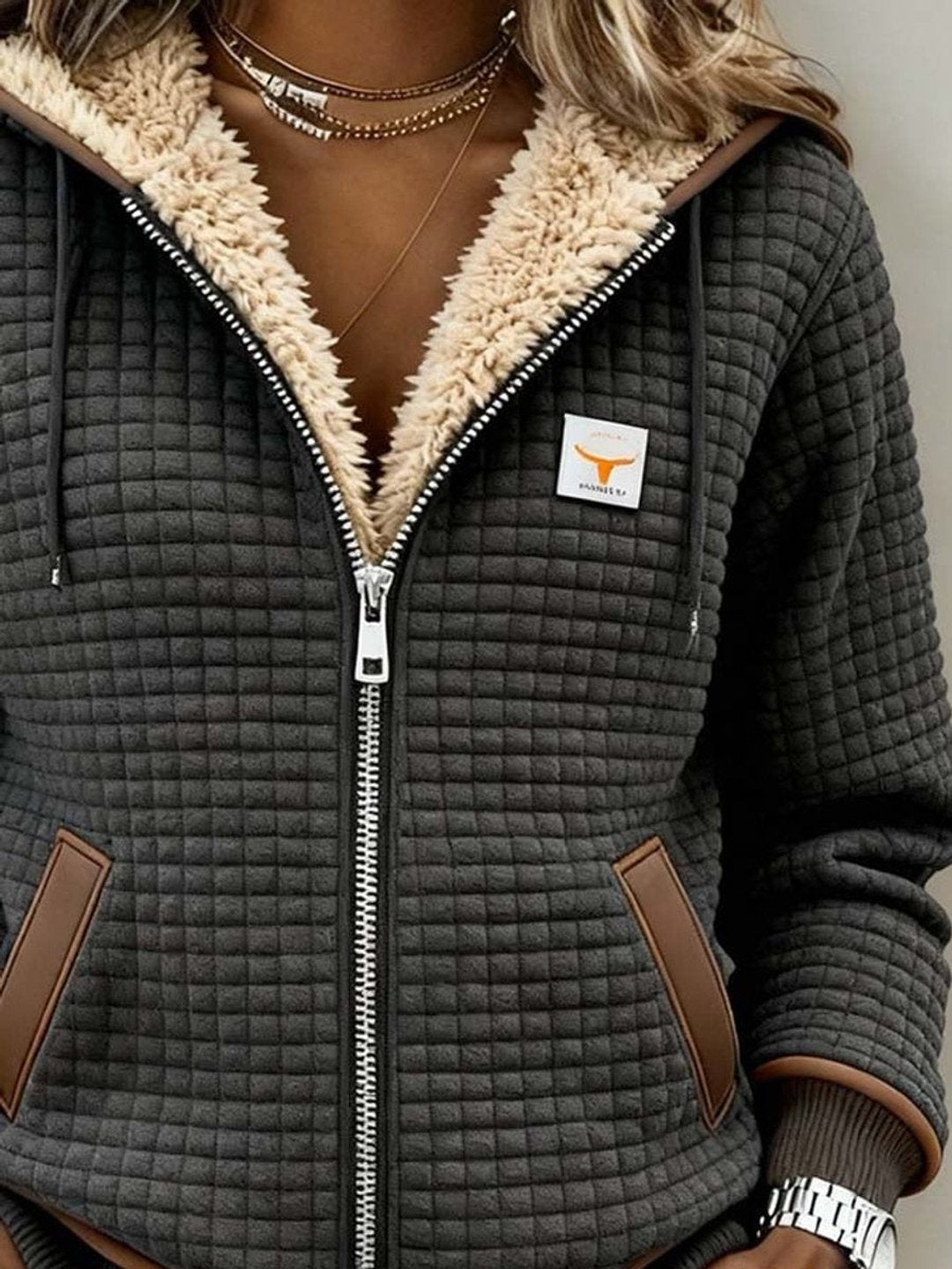 Suzanna | Cosy Quilted Zip-Up Hooded Jacket